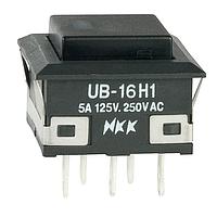 NKK Switches UB16KKW015D-AB Pushbutton Switches SPDT ON-ON AMBER