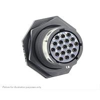 Eaton Souriau-Sunbank UTGX714E19SX Receptacles Jam nut receptacle, without backshell, with 19 female solder contacts, IP68/69K in unmated conditions, keying X