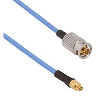 Amphenol SV Microwave FQSMPM-047-FSSMPS-180 RF Cable Assemblies SMPM F QB to SMPS Straight F 18"Cable