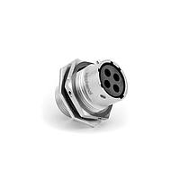 Amphenol SINE Systems RT07124SNH03 Connectors 4 Position Jam Nut Receptacle, Female, Shell Size 12 with Silicone Seal
