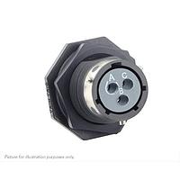 Eaton Souriau-Sunbank UTGX712E3S Receptacles Jam nut receptacle, without backshell, with 3 female solder contacts, IP68/69K in unmated conditions