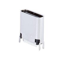 Same Sky (formerly CUI Devices) UJ32-C-V-G-FMT-3-P24 USB Type C Type C, 3.2, Vertical, Gold plated 3u, F Splint Mount, PCB 1.0mm ,24 pin, EMI