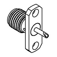 Radiall R125454000 Panel Receptacles SMA / 2 HOLE FLANGE JACK RECEPTACLE WITH SOLDER POT CONTACT