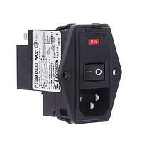 AMP Connectors - TE Connectivity PE0SXDS30 Inlets 3A DUAL FUSE HORIZONTAL MOUNT