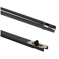 BIVAR E-950-CI Press-In Press-In Card Guide, Conductive Insert, 9.5 in. Length, 0.078 Slot Width, Nylon, 94V-0, Black