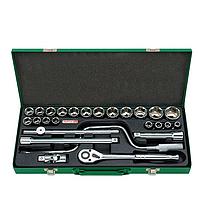 TOPTUL GCAD2604 DR. Socket Set - Satin (1/2", 26 pcs)