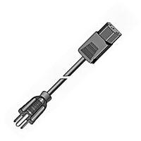 Alpha Wire 548F BK078 AC Power Cord 18AWG 3C SHIELD 1 PIECE BLACK