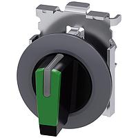 SIEMENS A6X30140261 Short Handle SELECTOR SWITCH. I-O-II. GREEN