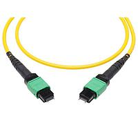 Molex 106283-0215 Fiber Optic Cable Assemblies QSFP-DD MPO-to-MPO P Cord 9/125um 3mm Single 16 Fiber 15.0m Lgth Yellow