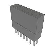 Samtec ESQ-107-23-L-D Sockets Elevated Socket Strip, 0.100" Pitch