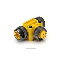 Amphenol SINE Systems P29310 Circular Metric Connectors MiniBoss 4 Pin Tee Adapter