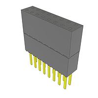 Samtec ESW-108-34-G-D Stackthrough .100" Elevated Socket Strip