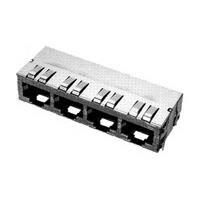 AMP Connectors - TE Connectivity 1775133-2 Modular MOD JACK, RJ45, MULTIPLE, 1X4, 15u Au