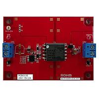 ROHM Semiconductor BD7F200EFJ-EVK-002 Voltage Regulator - Switching Regulator BD7F200EFJ-EVK-002 Evaluation Board deliveres an outputs 5 volts from an input 24 volts using BD7F200EFJ-LB, Isolated Flyback DC-DC converter integrated circuit, with output current rating of maximum 2A.