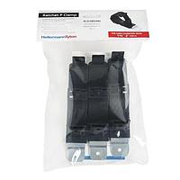 HellermannTyton 151-01673 Ratchet Clamp Ratchet P-Clamp, 1.38 - 2.01" Bundle Dia, 180 Short, 0.26" Hole Dia, PA66HIRHSUV/ST/ZN, Black, 3/bag
