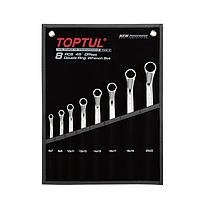 TOPTUL GPAH0804 45° Offset Double Ring Wrench Set (8 pcs)