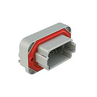 Amphenol SINE Systems AT13-12PA-BM03 Connectors RA Flng Mnt PCB Rcpt 12POS Gry Tin Cont A