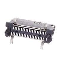 Amphenol Commercial Products G14A42221612AHR Board Connectors OCulink, Receptacle, 0.5mm pitch, 4X, Vertical SMT, Shell leg dip type 2.9mm and post 1.6mm with hold down, 30U" gold plating, LCP, black, T&R packing