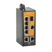 Weidmuller 2908150000 Unmanaged Ethernet Switches IE-SW-BLB-08-7TX-1FESFP Network switch, unmanaged, Fast Ethernet, Number of ports: 7x RJ45, 1x 100BaseSFP slot, IP30, -40 C...75 C