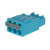 Same Sky (formerly CUI Devices) TBP03P2-350-07BEOR Plugs Terminal Block, Pluggable Spring Female, 3.5, 7 Poles, Blue with Orange tab