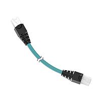 Banner Engineering BCD-RJ45 RJ45-2M Ethernet Cables / Networking Cables RJ45 to RJ45 Ethernet Cable; RJ45 to RJ45; 2 m (6.6 ft) Length; Teal, PVC, Nickel-Plated Coupling Nut