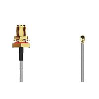 GCT (Global Connector Technology) CABLE 379 RF-050-A-1 RF Cable Assemblies I-Pex MHF2RPSMA STRJck R Mt 6 GHz,50mm,  1.13mm grey