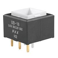 NKK Switches UB16SKG036F Pushbutton Switches SQ SPDT ON-ON GREEN LED PC BODY ONLY