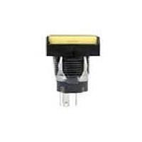 NKK Switches YB26WSKG03-GB Pushbutton Switches DPDT ON-ON BLU SQR GOLD W/ PANEL SEAL