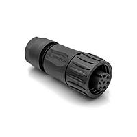 Amphenol Tuchel C016 30D006 110 12 Connectors 6+PE FEM STRT BLK SODR SIL IN ST RELF