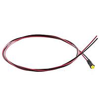 BIVAR PM5SYDW3.0 Indicators Panel Mount LED Assembly, 5mm Super Yellow LED with Diffused Lens, 3 In. Wire, No Connector.