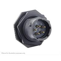 Eaton Souriau-Sunbank UTSX714D5P Receptacles Jam nut receptacle, without backshell, with 5 male PCB contacts, IP68/69K in unmated conditions