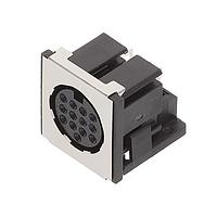 Same Sky (formerly CUI Devices) SDF-130J Connectors 3 13 Positions, Receptacle, Right Angle, Through Hole, Shielded, Standard Circular DIN Connector