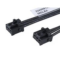 Molex 224089-1033 Specialized Cables KK Plus 250-to-KK Plus 250 2.50mm P SR 300mm Lgth 3 Ckts Blk