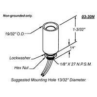 VCC 03-30N Lamp Holders LPH T-3 1/4 Bulb Socket Bayonet INC 250V