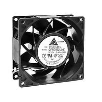 Delta Electronics, Inc. QFR1212GHEEVT Tubeaxial Fan, 120x38mm, 12VDC, Ball, 4 Position Conn, Tach, Lock Rotor Sensor, Tach/PWM