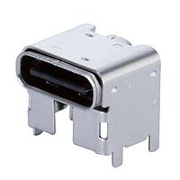 Same Sky (formerly CUI Devices) UJ20-C-H-G-SMT-3-P16-TR USB Type C Type C,2.0, Horizontal, Gold plated 3u, Surface Mount, CH 5.9mm, 16 pin, T&R