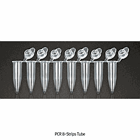 DaiHan DH.Tub3116 Tube, PCR, PP, 0.2㎖, 8-Strips, with Unattached Flat Cap