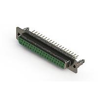 EDAC 628-M37-221-GT5 D-Sub Connectors - Standard Density Vertical Machined D-Sub Connector