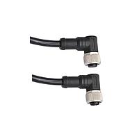 Amphenol LTW M12A08FR-12AFR-SD005 Sensor Cables / Actuator Cables M12 Circular Metric Connector, A Code, Metal, 2A, 08 pins, Female Connector, Female Contact, Right Angle-to-Right Angle, Screw Thread, Overmolded Double Ended, Length 5000mm, IP68 / IP69K