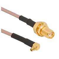 Amphenol RF 245106-01-24.00 RF Cable Assemblies SMA STR Bkhd JK-MMCX R/A PLG RG316 24IN