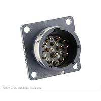 Eaton Souriau-Sunbank UTGX014D15PY Receptacles Square flange receptacle, without backshell, with 15 male PCB contacts, IP68/69K in unmated conditions, keying Y