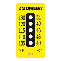OMEGA TL-F-450-50 5 Dot Water Resistant Non-Reversible Temperature Label (500 °F)