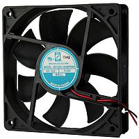 Orion Fans OD1225-12HBIP69K Axial DC Fan, 120x120x25mm, 12VDC, 120CFM, 0.45A, 42dBA, 3100RPM, Ball, Wire, IP69K