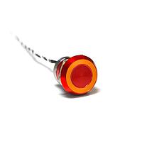 Bulgin MC22MCRAM Sealed 22mm NormClsdAl Red Anodised Amb LED