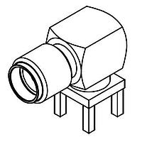 Radiall 9647-1513-000 PCB Receptacles SMA / RIGHT ANGLE JACK RECEPTACLE FEMALE GOLD