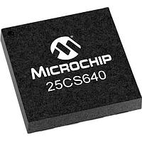 Microchip Technology 25CS640T-E/Q4B EEPROM 64Kb SPI SERIAL  w/ECC, 8-UDFN T&R, 125C Industrial