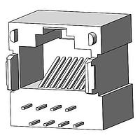 Amphenol Commercial Products RJE4Z1880410 Modular 8P8C RA No Shield No LEDs Bottom Entry