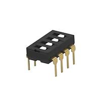 Alcoswitch - TE Connectivity 2461924-1 DIP Switches DIP, THT, 4 pos, flush
