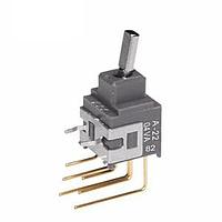 NKK Switches A22HV Process Sealed Subminiature Toggles DPDT ON-ON .248 FLAT VERTICAL PC .4VA