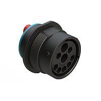 Amphenol SINE Systems AHDP04-24-91PR16-SRA Receptacles Size 24, 9 Position ISOBUS Receptacle, Pin, Reduced Diameter Seal, Smooth Ring Adapter (SRA). Note: Use (Size 8) PN# AT60-204-08141-16 contacts for 6AWG/16mm applications
